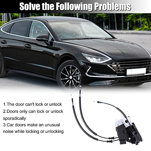 Image of X AUTOHAUX 81410-D3000 Rear Left Side Door Latch Lock Actuator Assembly for Hyundai Tucson 2015 2016 2017 2018 2019 2020 2021 72176 81410D3000