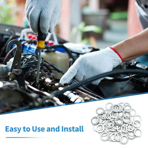 Image of X AUTOHAUX 50pcs Engine Oil Crush Washers Drain Plug Gaskets 16mm ID. 22mm OD. for Car (Pack of 4)