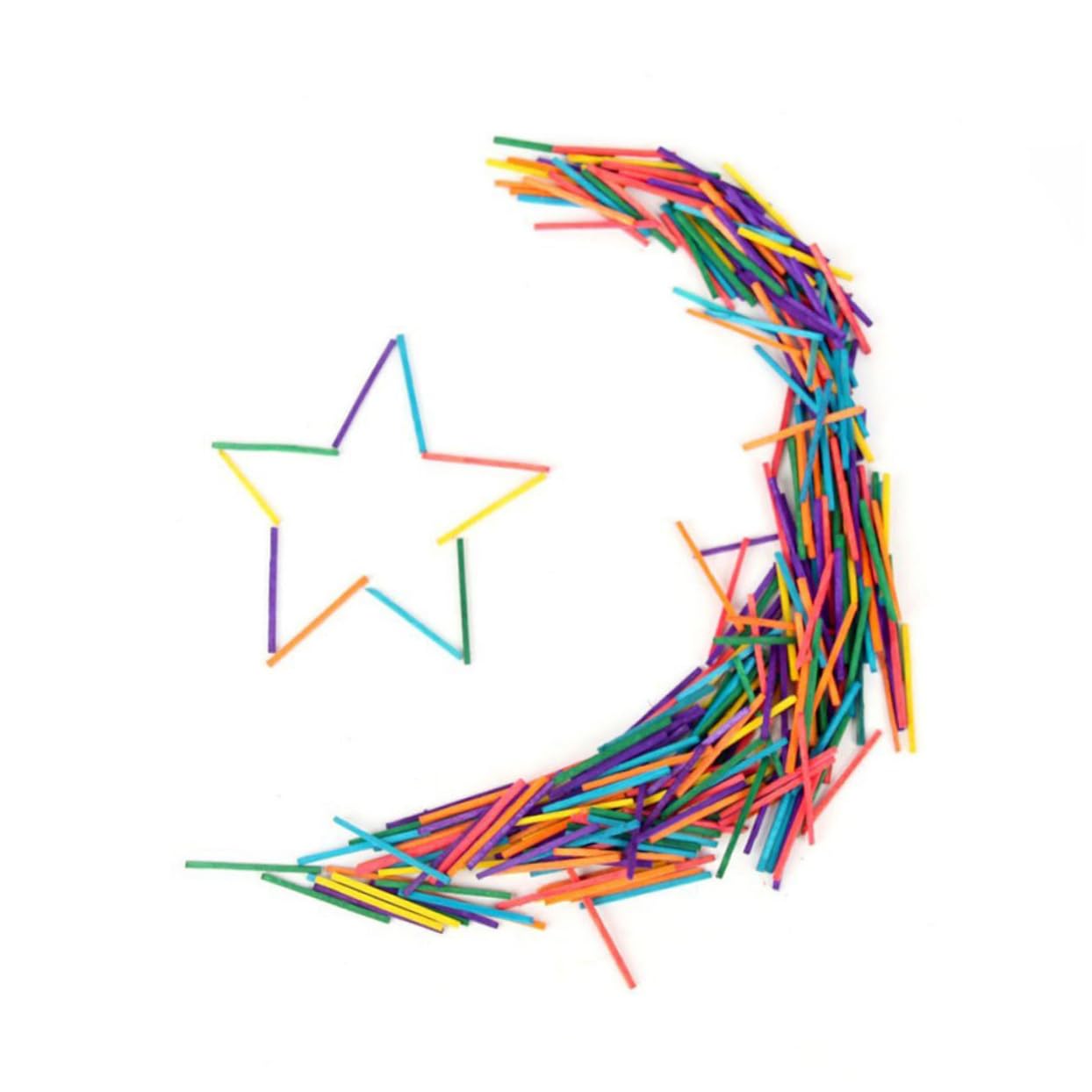 Bâtonnets En Bois Colorés - Lot De 50 Pour Bricolage Créatif, Projets Scolaires, Activités Manuelles Enfants - 13