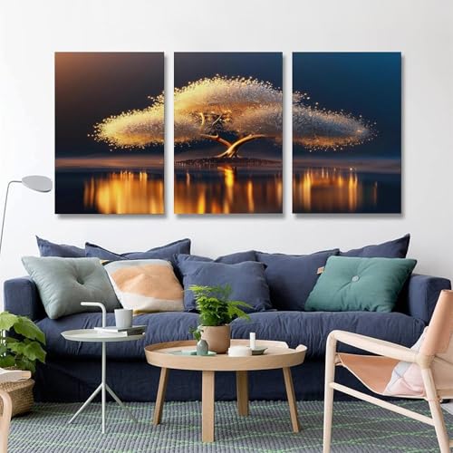 Poster fleurs blanches retro NCUDANK cadeau ideal de decoration 50x75 cm - 3