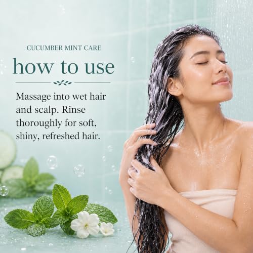 Image of Ginger Lily Farms Botanicals Conditioner, 128oz, Cucumber Mint Bliss | 100% Vegan & Cruelty-Free | Moisturizing Conditioner for All Hair Types | Refill Size