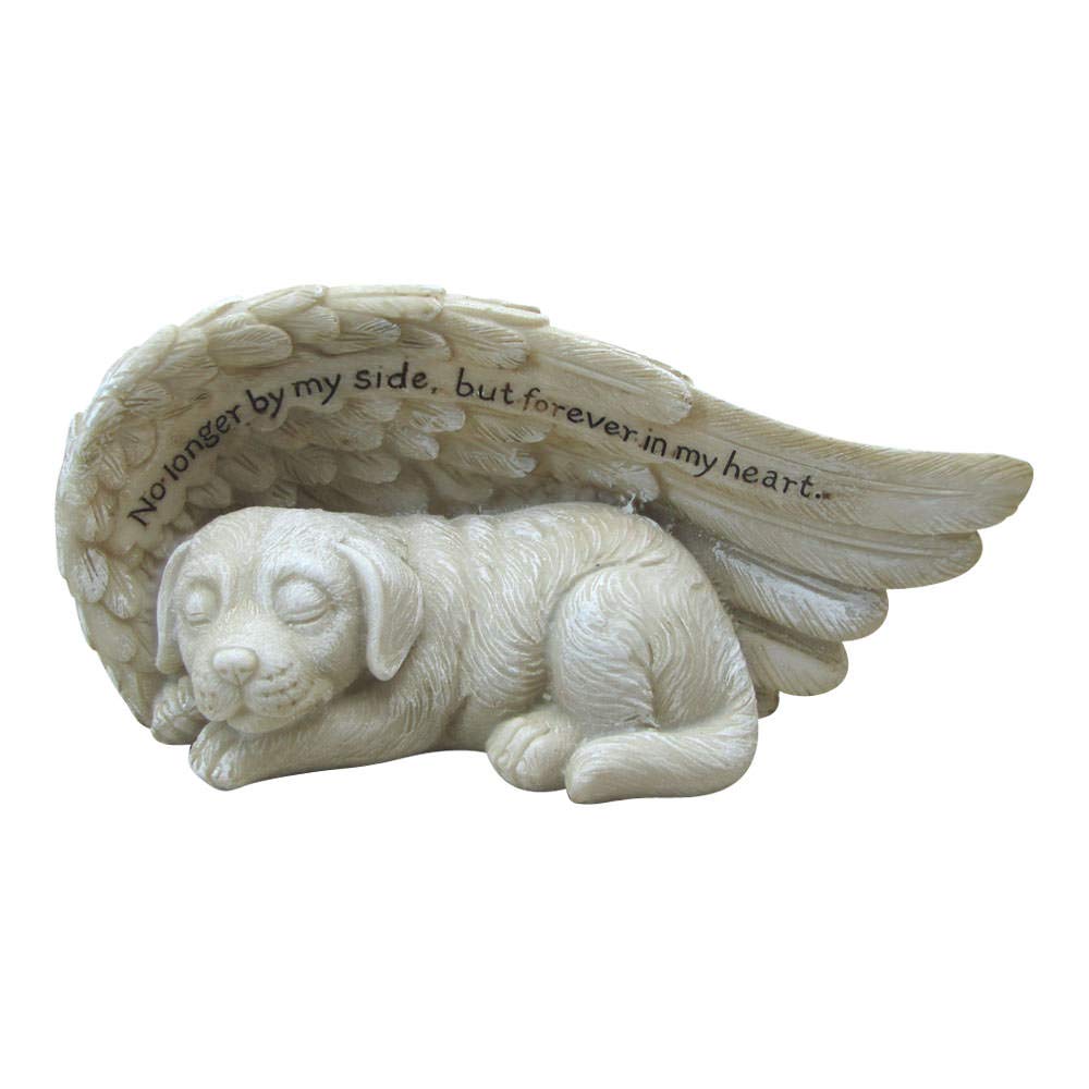 Buy Comfy Hour 4" Polyresin Dog Peacefully ing in Angel Wing Memorial