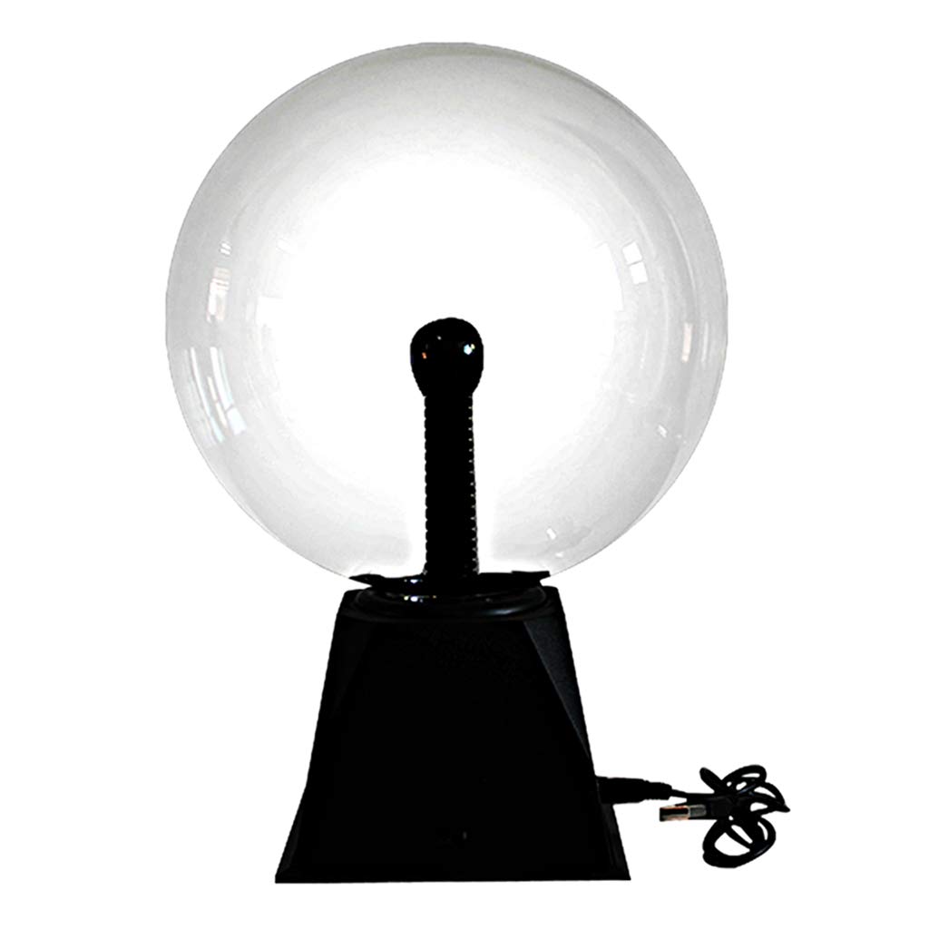 Sfera al plasma divertente sfera scienza globo da tavolo incandescente lampada glitter illuminazione 12,7 cm, 5 pollici