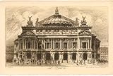 ART.COM Wall Art Print Paris Opera House Etching, 18' x 12'