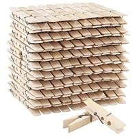 TAICHEUT 600 PCS 6.1x1.1cm Wood Clothes Pegs, Wooden Clothespins, Small Bamboo Clips for Crafts, Clothes, Photos