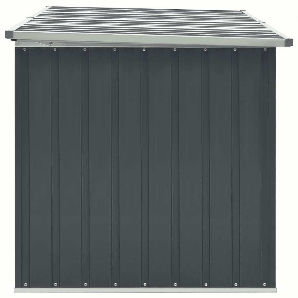 Gartenbox 171x99x93 cm Sitztruhe mit Stauraum Gartenmöbel Metall aus Stahl Deckboxen Metall Garten shedAuflagenbox Metall Storage Boxes Grau