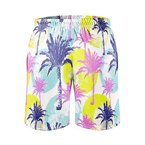 Ktewqmp Zomerzwembroek met tropische regenwoudpalm voor mannen, zwembroek met zakken - Image 4
