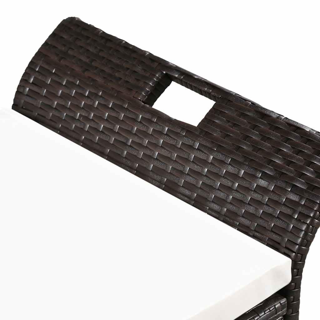 vidaXL Gartenbank Poly Rattan Bank Sitzbank Auflagenbox Kissenbox Gartentruhe