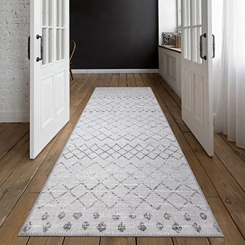 Gln Rugs Stain Resistant Machine Washable Area Rug - Vintage Persian Boho Distressed Aesthetic - Non-Slip Backing - Indoor Floor Home Decor For Bedroom Kitchen Living & Dining Room (2'6" X 10') #TOP2
