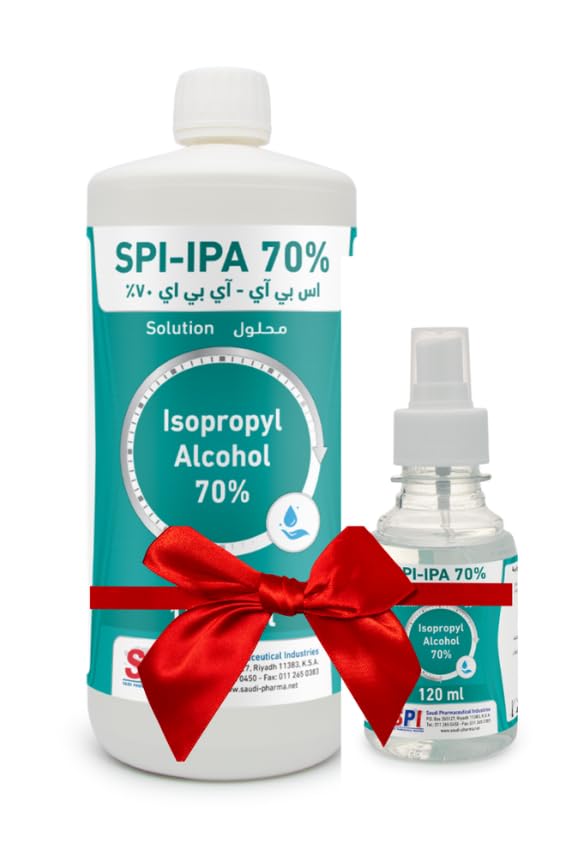 SPI-IPA Isopropyl Alcohol 70% Sterile Solution 1L with Free 120ml Spray Bottle