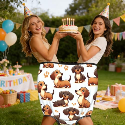 Culottes surdimensionnées noires imprimé pattes de teckel amples - 2