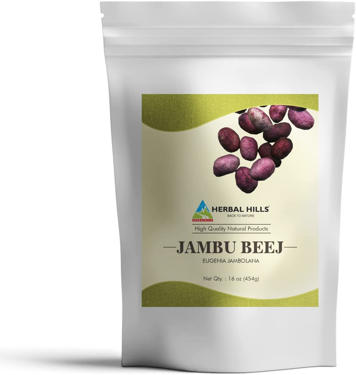 Herbal Hills Jambu/ Jamun Powder Eugenia Jambolana | 16oz (454 GMS) | Herbal Supplements