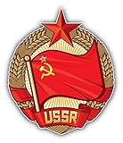 Zirni USSR Flag Soviet Union Wreath of Wheat Sticker Decal Design 5' X 5'
