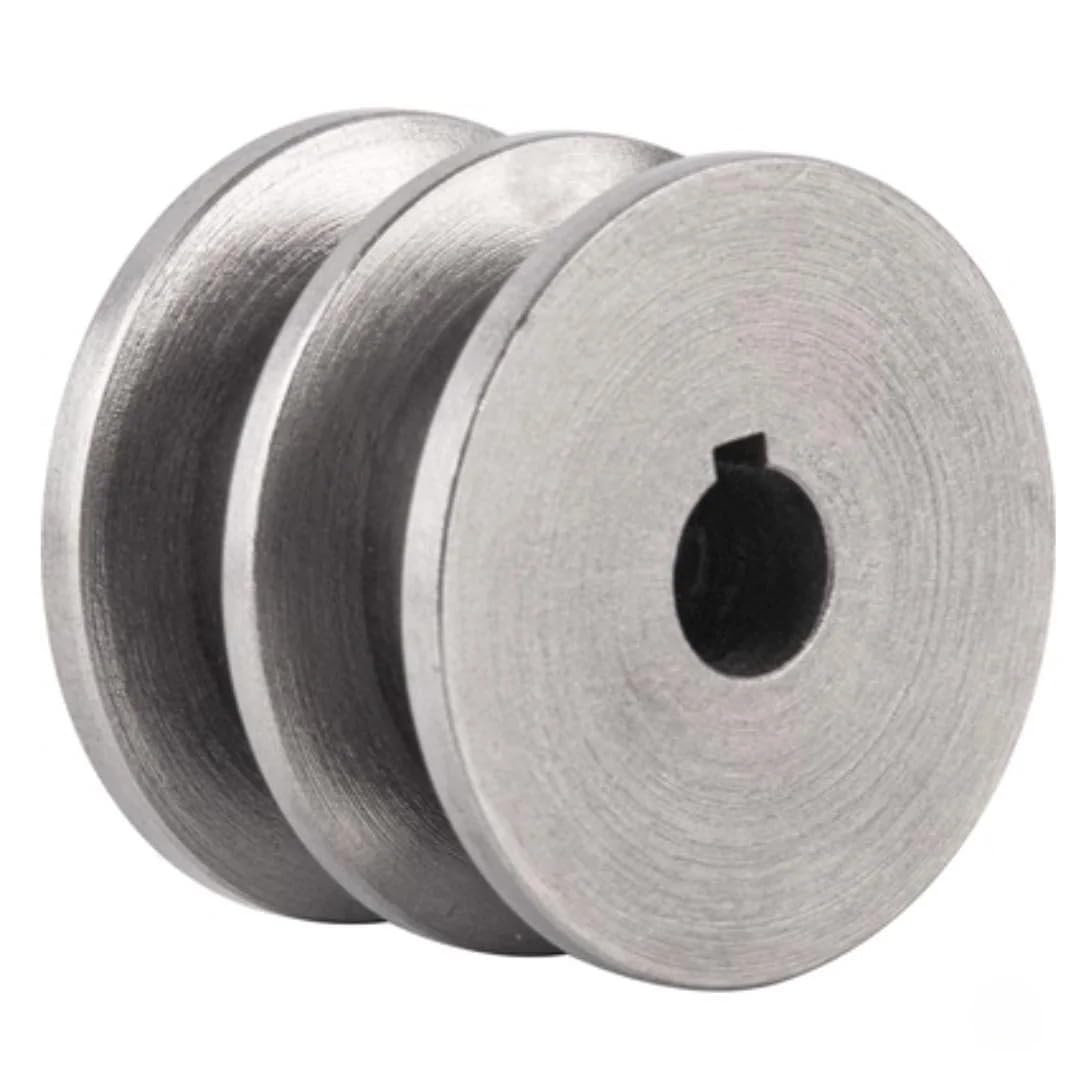 1 Stück Außendurchmesser: 80 mm Riemenscheibe Doppelnut 2A Typ flacher Gusseisen-Elektromotor Keilriemenscheibenmotor(19mm)
