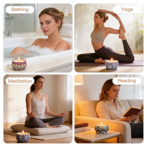 Image of Scented Candles Gift Set, 12 Pack Soy Wax Aromatherapy Candles