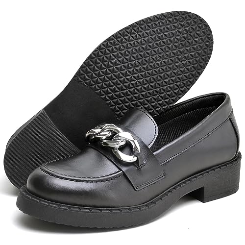 Sapato Mocassim Feminino de Salto DUBUY 1414FG Tamanho:33;cor:Preto;gênero:Feminino