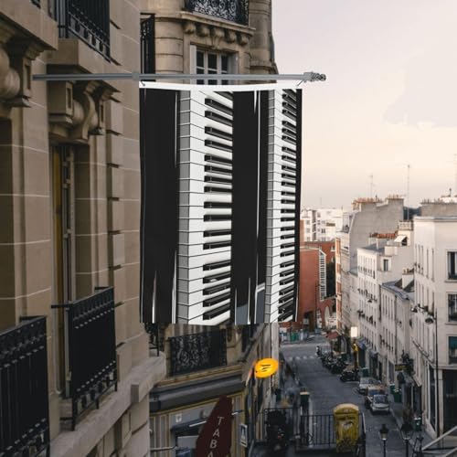 Drapeau de jardin touches de piano double face avec œillets - 6