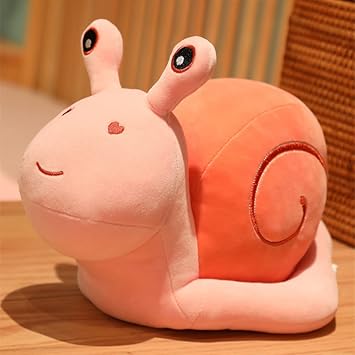 Pink 8-inch Cute Cartoon Snail Plush Doll Soft Toy for Kids