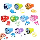 【嬉しい 縁日 用品】 海 の仲間たち 丸型 スタンプ 10種 アソート セット 景品 〔 お祭り/イベント/子供会/露店/縁日 〕【K-Bright感謝のカード】 (10種 10個)