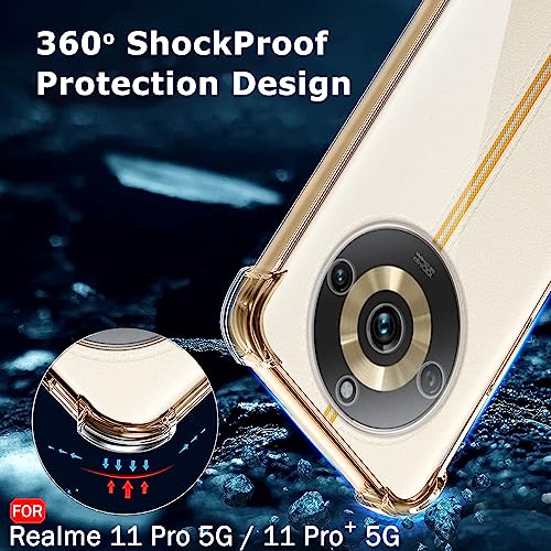 Image of TheGiftKart Crystal Clear Back Cover Case for Realme 11 Pro / 11 Pro Plus 5G | Shockproof Soft TPU Case | Cushioned Edges for Ultimate Protection Back Cover Case (TPU, Transparent)