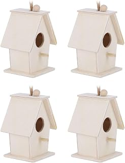 Bird House, Wooden Bird House Bird House Nests Cage Bird Feeding House Birds Supply Innovative Moisture Resistant Soft Texture for Garden Balcony Courtyard