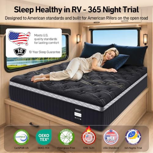 12 Inch Hybrid RV Short Queen Mattress