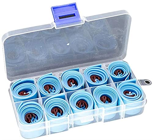 DFWY G20210801 - 10 bandas elásticas de látex natural con caja para catapultas de caza (forma del artículo: 0,8 mm de grosor)
