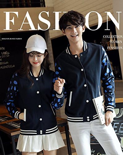 Amazon カップル ペアルック アウター お揃い秋冬スタジアム ジャケット スカジャン スタジャンコートアウター ジャケット 長袖ペアジャケット ペアルック 可愛プリント ジャケット Xxxl 写真参考 Tシャツ カットソー 通販