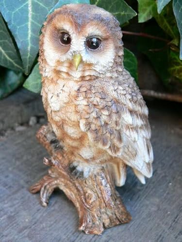 茶フクロウの置物(12.5cm)ふくろう N12247 鳥 とり 動物 オーナメント オブジェ ガーデン ガーデニング 置物 縁起物 雑貨 ナチュラル