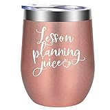 Teacher Gifts for Women - Teacher Christmas Gifts - Lesson Planning Juice - Thank You, Appreciation, Funny Wine Gifts for Teachers - New Teacher Gifts, Co-Teacher Gifts - GSPY Teacher Mug Wine Tumbler