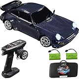 Moonzeamus LDRC 1898 1:18 RC Drift Car 911 2.4GHz RWD with Gyroscope on-Road Alloy Body Shell Racing Cars Radio Control (Purple)