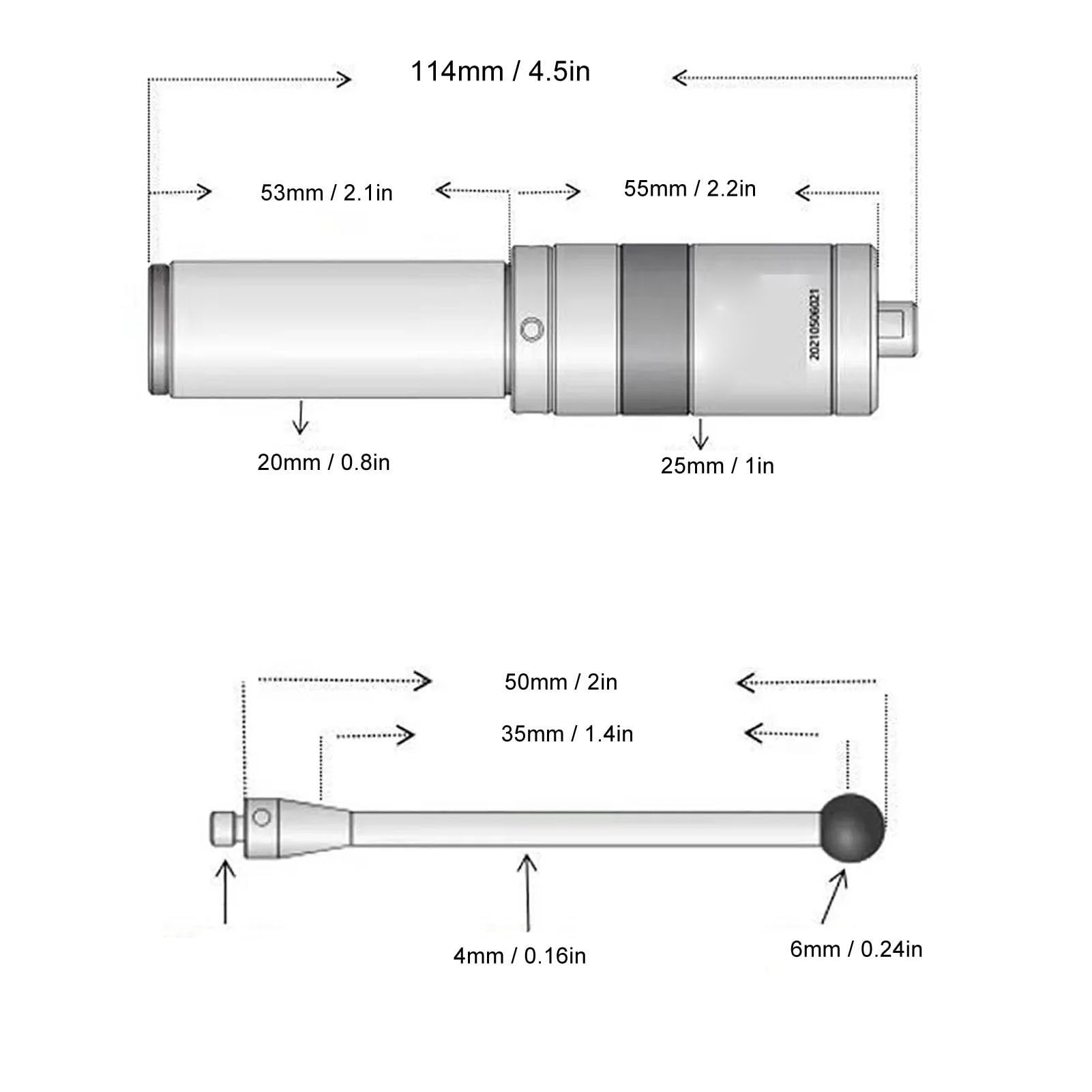 Elektronischer Kantentaster, 3D-Kantentaster, mit Lithiumbatterie Betriebener X-Y-Z-Richtungstaster für CNC-Drehmaschinen, Hochpräziser Kantentaster mit Keramiktaster