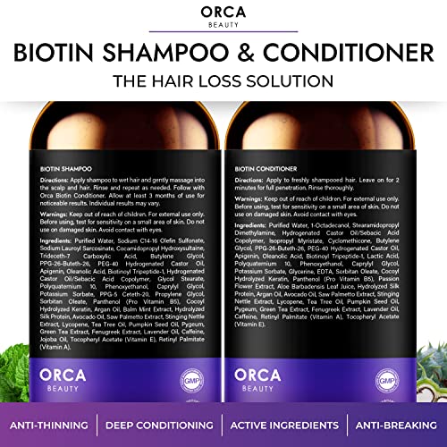 Biotin Shampoo And Conditioner Shampoo For Thinning Hair And Hair Loss - Routine Shampoo And Conditioner For Women Hair Loss Hair Thickening Shampoo -  Biotin Shampoo And Conditioner For Hair Growth #TOP1