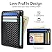 Chelmon Slim Wallet for Men, Minimalist Front Pocket RFID Blocking Credit Card Holder, Black Carbon