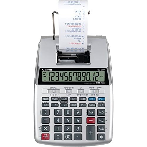 Canon P23-DHV-3 Printing Calculator with Double Check Function, Tax Calculation and Currency Conversion