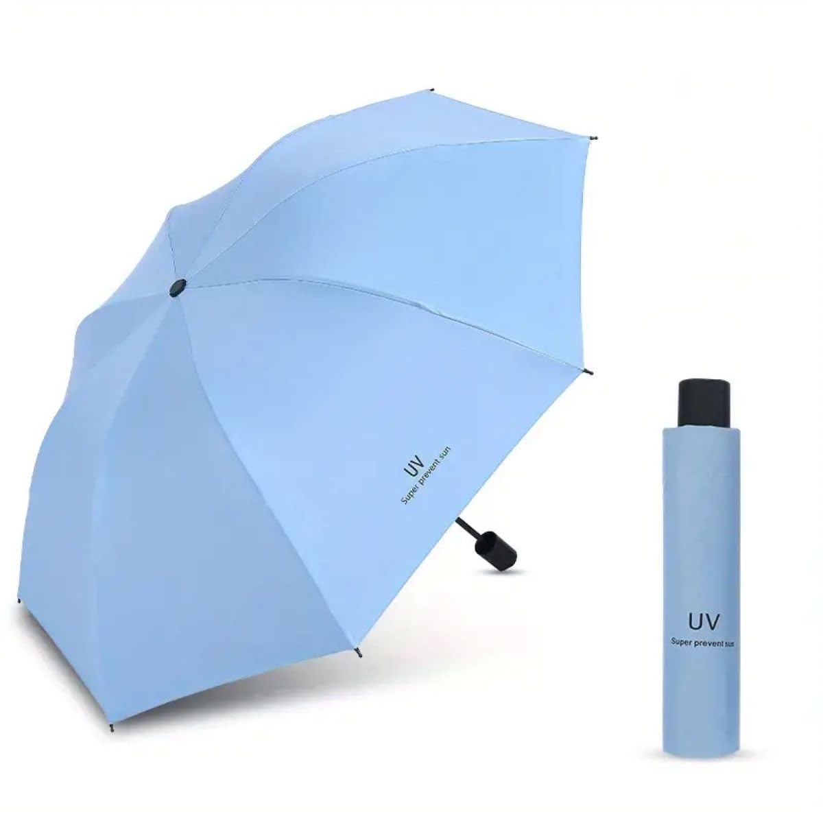 Manual 3-Fold Umbrella For Men & Women | Black Film Coated UV-Rays Safe (23" Large Size)-image-44