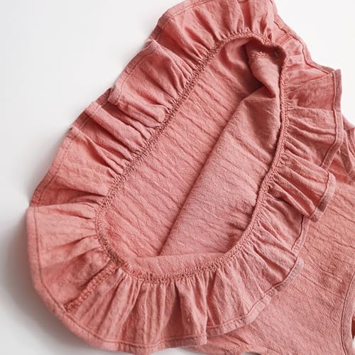 Girls Boho Ruffle Sleeve Blouse Kids Cotton Linen Summer Beach Vacation Tank Tops Toddler Cute Ruffle Hem Flowy Tops3
