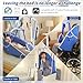 Ehucon Long Sit Spacer Sling with Head Support,Patient Lift Divided Leg Sling for Transfer,Bed Positioning and Lifting,Suitable for Elderly,Disabled,Bedridden,Soft & Comfortable-500LBS (Blue, Large)