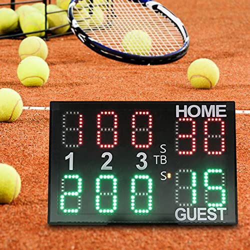 Marcador digital para tenis con temporizador y control remoto miniatura 4