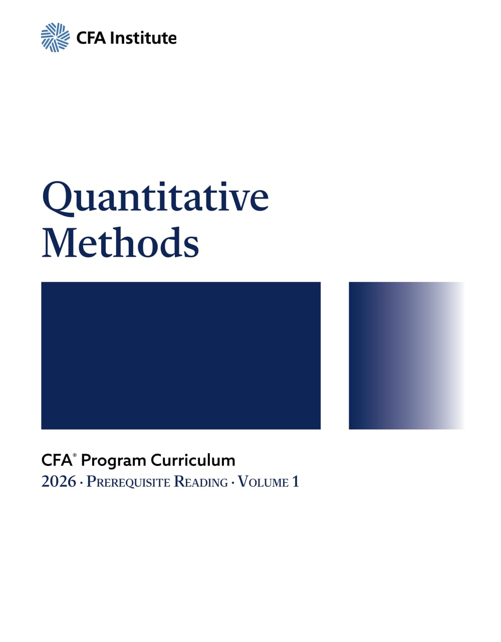 2026 CFA® Program Prerequisite Reading Volume 1: Quantitative Methods