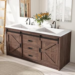 60farmhousebathroomdoublevanityslidingbarndoorwithsinkcombofreestandingbathroomvanitycabinetwithdrawersmetalhandlesreclaimedbarnwood Urban Country Home Decor 60 farmhouse bathroom double vanity sliding barn door with sink combo freestanding bathroom vanity cabinet with drawers metal handles reclaimed barnwood urban country home decor