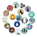 Babymiu Cute Anime Soot Sprite Calcrfer Button Pin Set（18 Pack,1.5 INCH） Cartoon Decoration Gifts Merch Party Supplies Button for Accessories Art DIY Crafts Decor