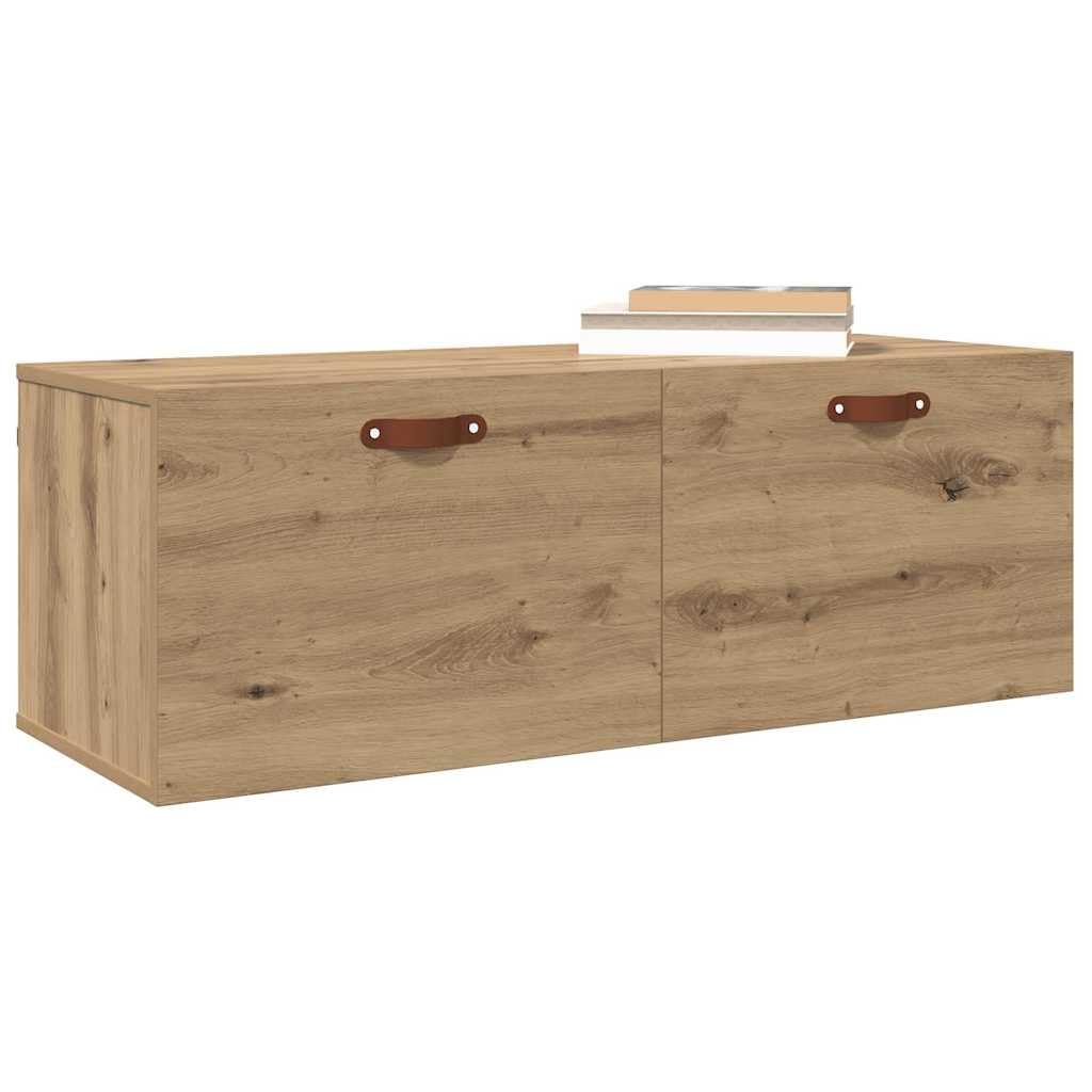 vidaXL Armoire Murale Montage Mural Chêne Artisanal 100 x 36,5 x 35 cm, Armoire Murale Moderne, Espace de Rangement généreux, Design élégant en Bois, Organisation compacte et Efficace