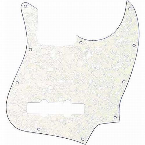 Fender ピックガード10-HOLE CONTEMPORARY JAZZ BASS® PICKGUARD,AGED WHITE PEARLOID