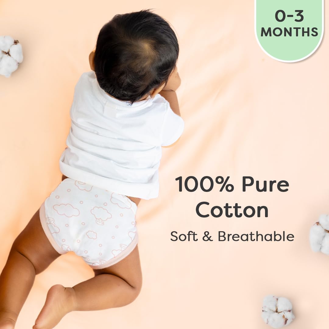 SuperBottoms BASIC Double Layered 100% Pure Cotton Langot for New Born 0-3 Months – Baby Gift Set for New Born – Pack of 6 – Fits Up To 5 kg - Image 4 thumbnail