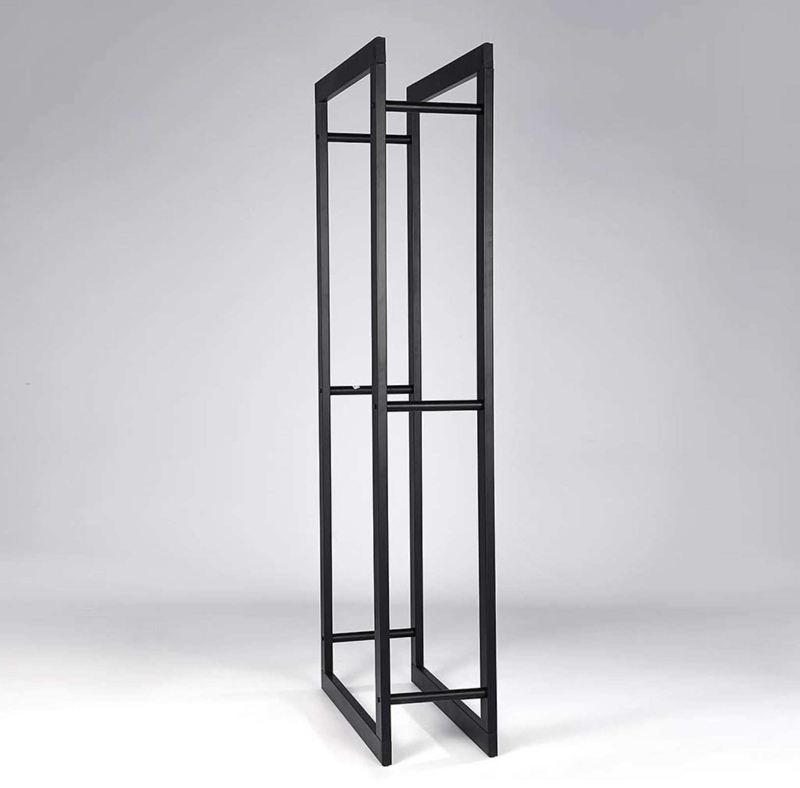 Loywe Kaminholzregal 170x25x140cm Brennholzregal aus Metall Schwarz