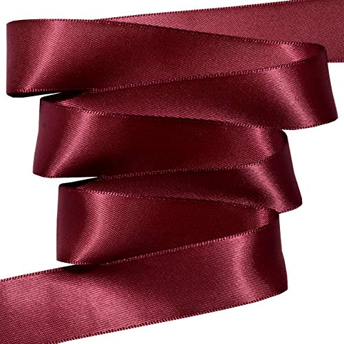 Image of Morex Ribbon 08822 /50-177 Double Face Satin Ribbon, 7 /8 inch x 50 Yd, Rose Wine