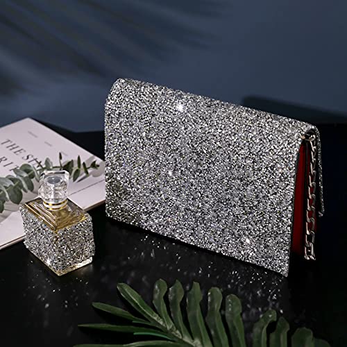 Locacrystal Bling Rhinestone Sticker Diy Home Decor Stickers Self-Adhesive Crystal Sheet Stickers For Cars & Crafts Decoration(Silver,9.4" X 15.8") #TOP5