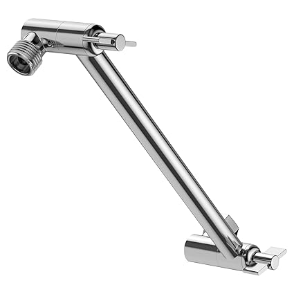 Lordear Shower Head Extension Arm 11 Inch Chrome,Adjustable Shower Arm Extension,Solid Stainless Steel Shower Extender for ShowerHead,Showerhead Extender With Universal Connection