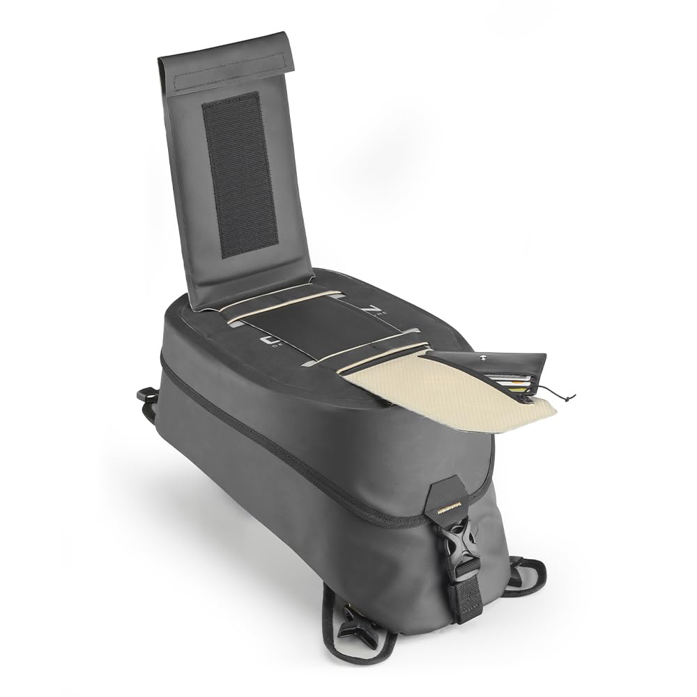 GIVI GRT728 Wasserfester Tankrucksack, Schnellverschlusssystem mit Clip-Gurten, 10 Liter